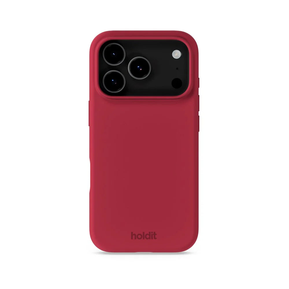 Cover til iPhone 17 Pro - Soft Touch Silikone Case - Red Velvet
