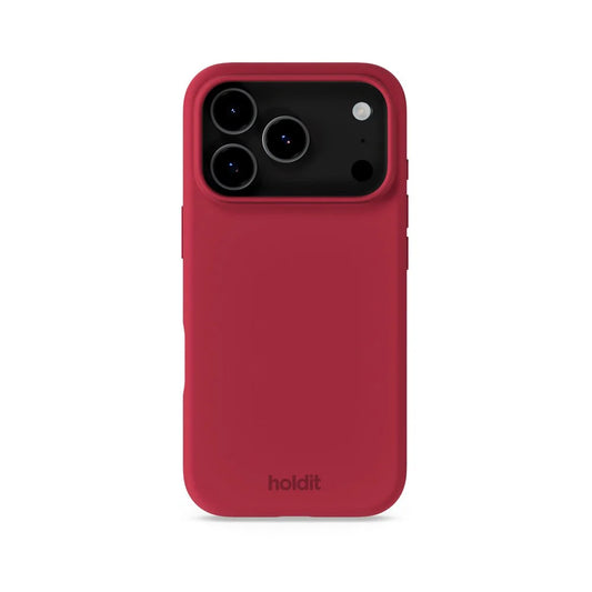 Cover til iPhone 17 Pro - Soft Touch Silikone Case - Red Velvet