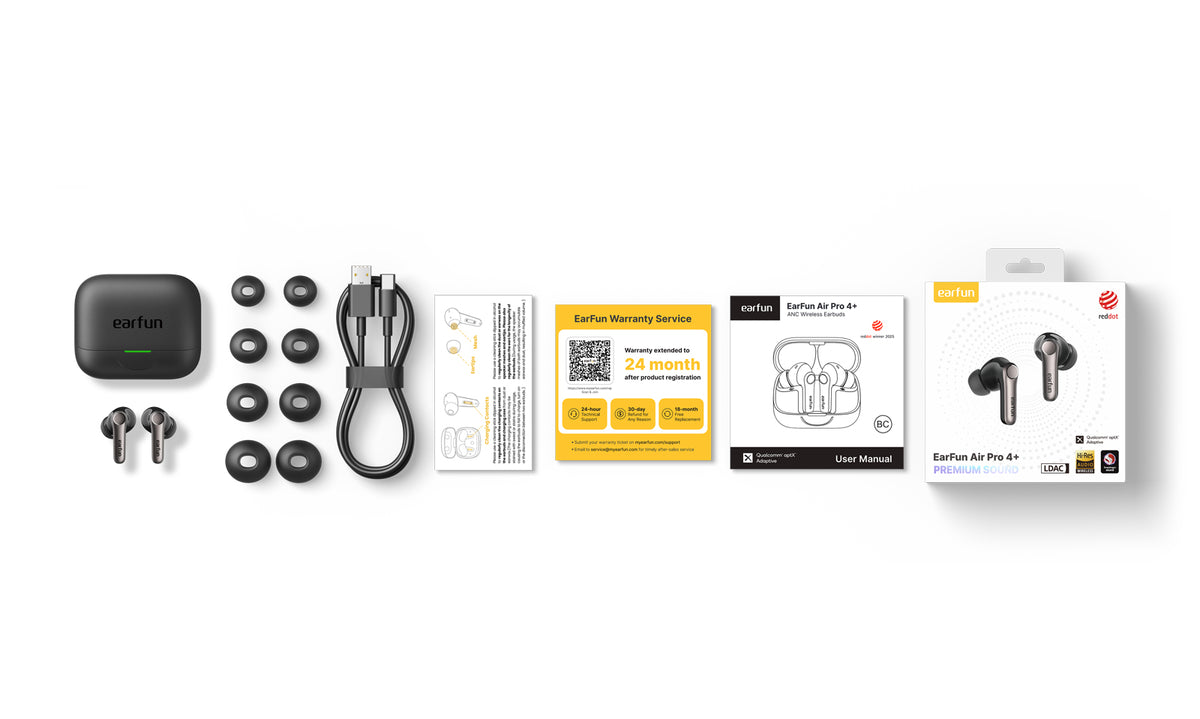 EarFun Air Pro 4+ Black - NÝTT