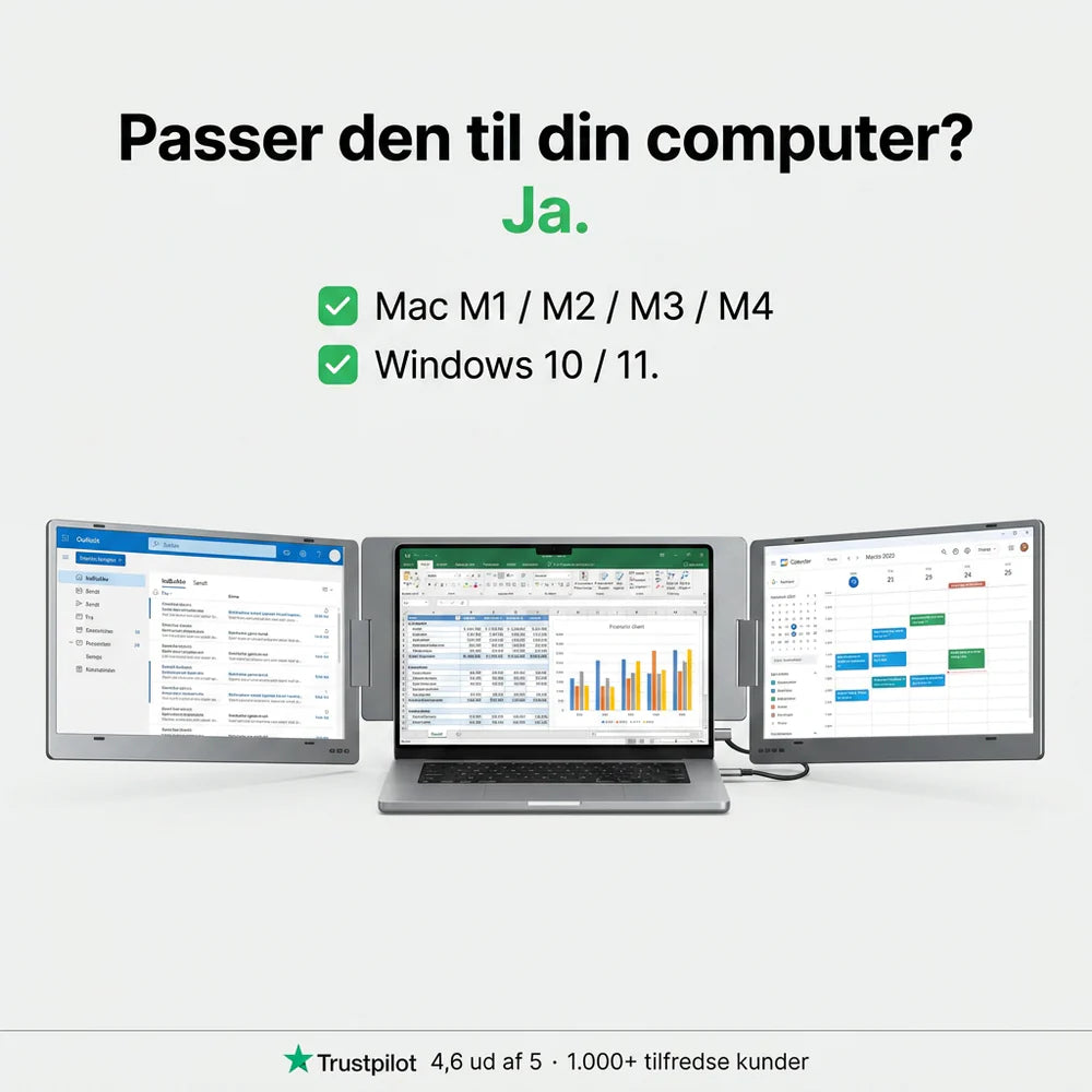 Laptop Screen Extender - Alu Pro Duo 14" - NÝTT