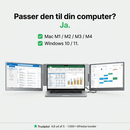 Laptop Screen Extender - Alu Pro Duo 14" - NÝTT