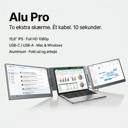 Laptop Screen Extender - Alu Pro Duo 14" - NÝTT