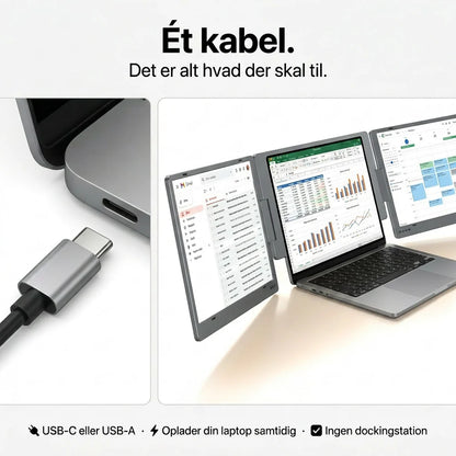 Laptop Screen Extender - Alu Pro Duo 14" - NÝTT