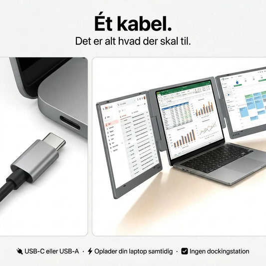 Laptop Screen Extender - Alu Pro Duo 14" - NÝTT