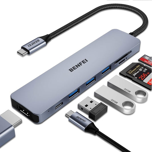 BENFEI multi adapter / hub 7 in 1 - USB-C 100W - NÝTT