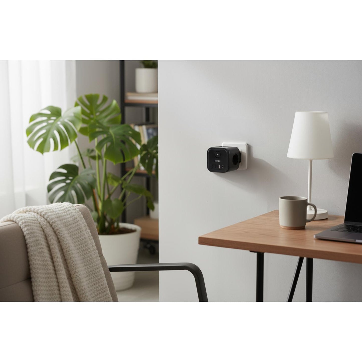 Streymstikk Power Cube við 2 x USB-A / 2 x USB-C / 3 x streym - NÝTT