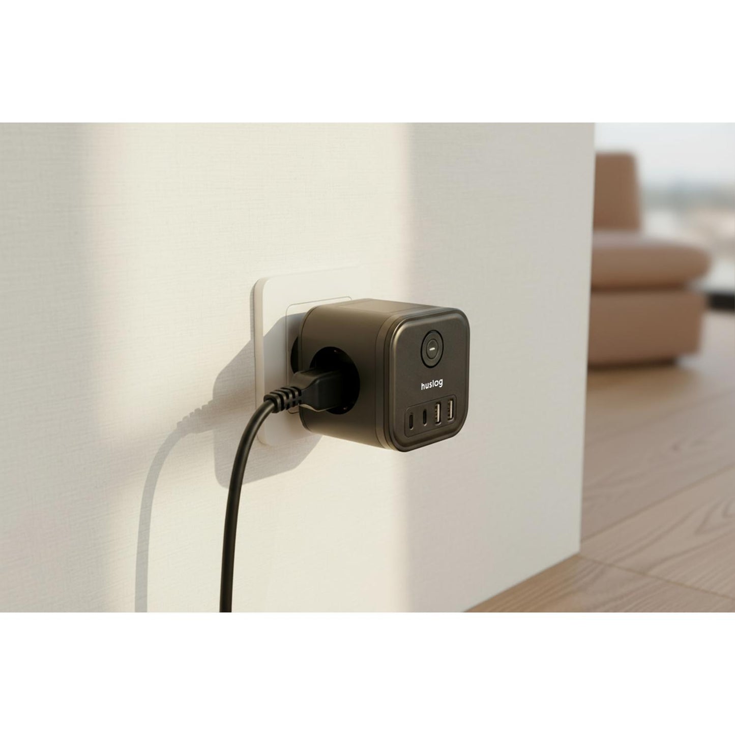 Streymstikk Power Cube við 2 x USB-A / 2 x USB-C / 3 x streym - NÝTT