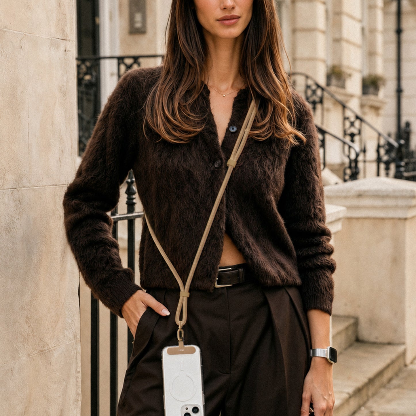 Etteri Crossbody / Hand Strap - Beige - NÝTT