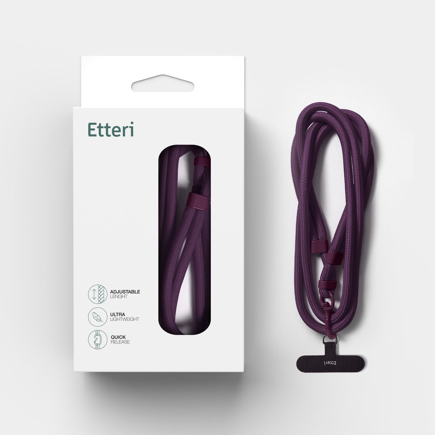 Etteri Crossbody / Hand Strap - Dark Cherry - NÝTT