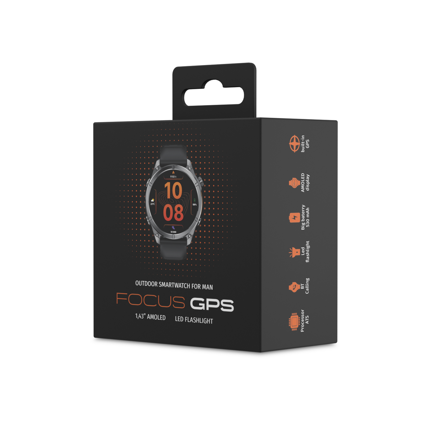 Forever smartwatch Focus GPS SW-900 Black - NÝTT