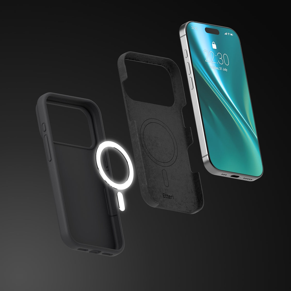 Etteri Silicone Mag case for iPhone 17 Pro / 18 Pro black