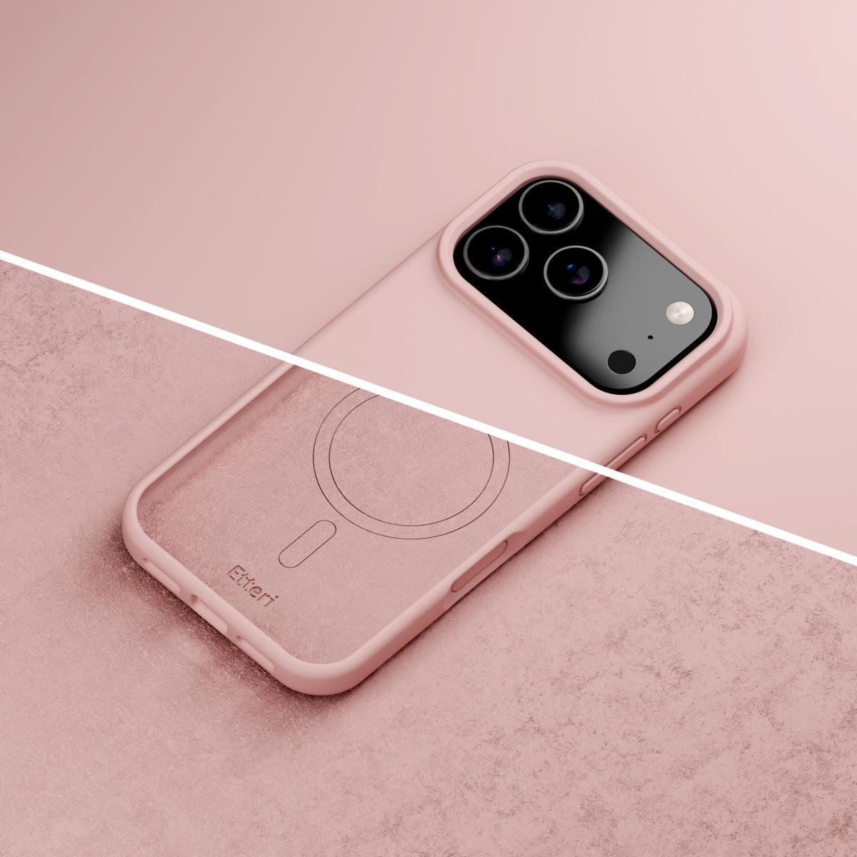 Etteri Silicone Mag case for iPhone 17 Pro / 18 Pro light pink
