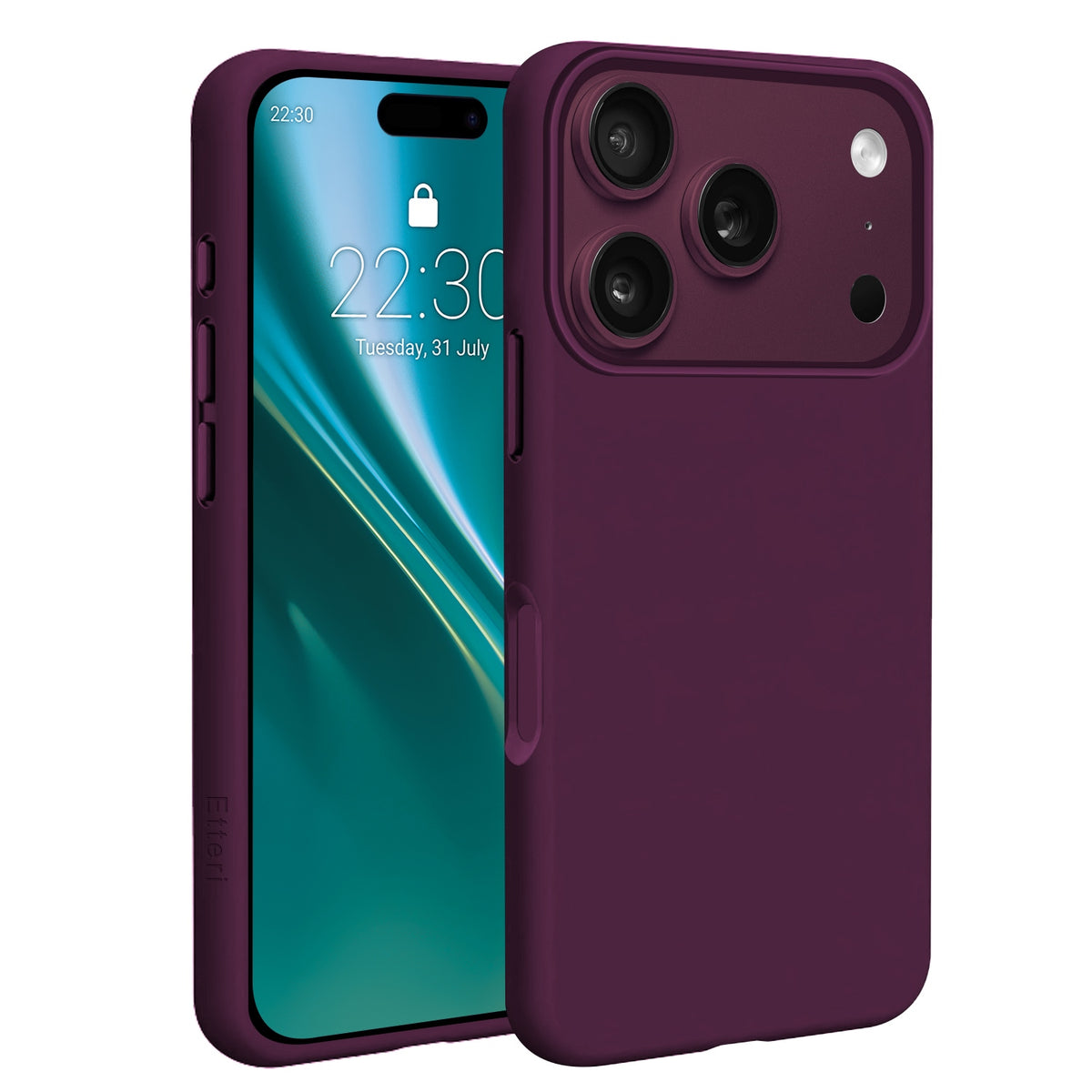 Etteri Silicone Mag case for iPhone 17 Pro / 18 Pro 6,3'' dark cherry