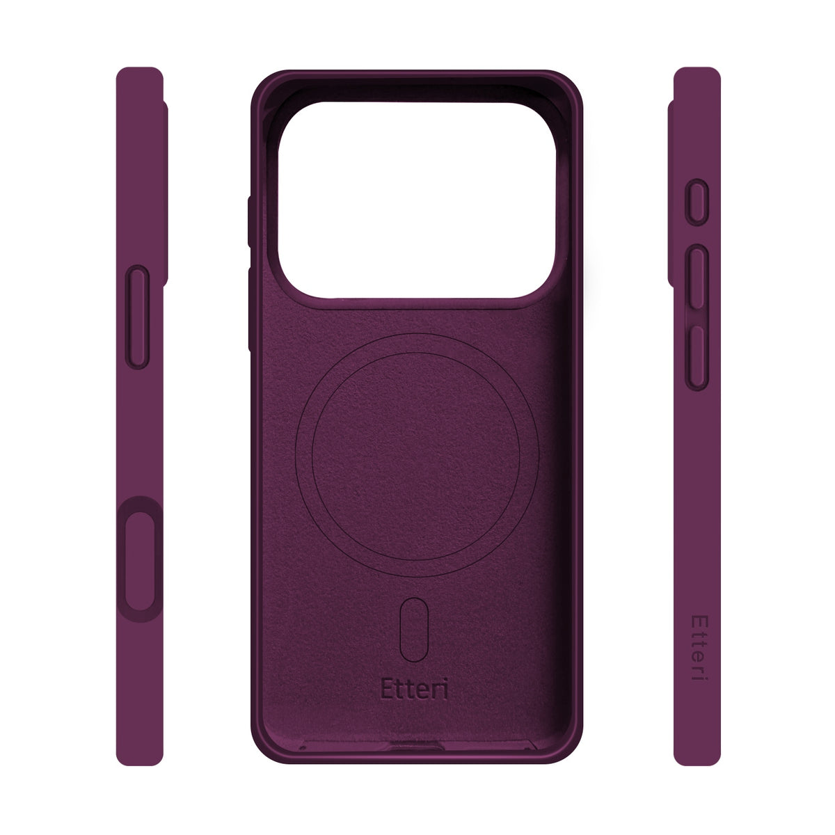 Etteri Silicone Mag case for iPhone 17 Pro / 18 Pro 6,3'' dark cherry