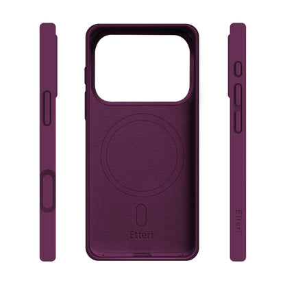 Etteri Silicone Mag case for iPhone 17 Pro / 18 Pro 6,3'' dark cherry