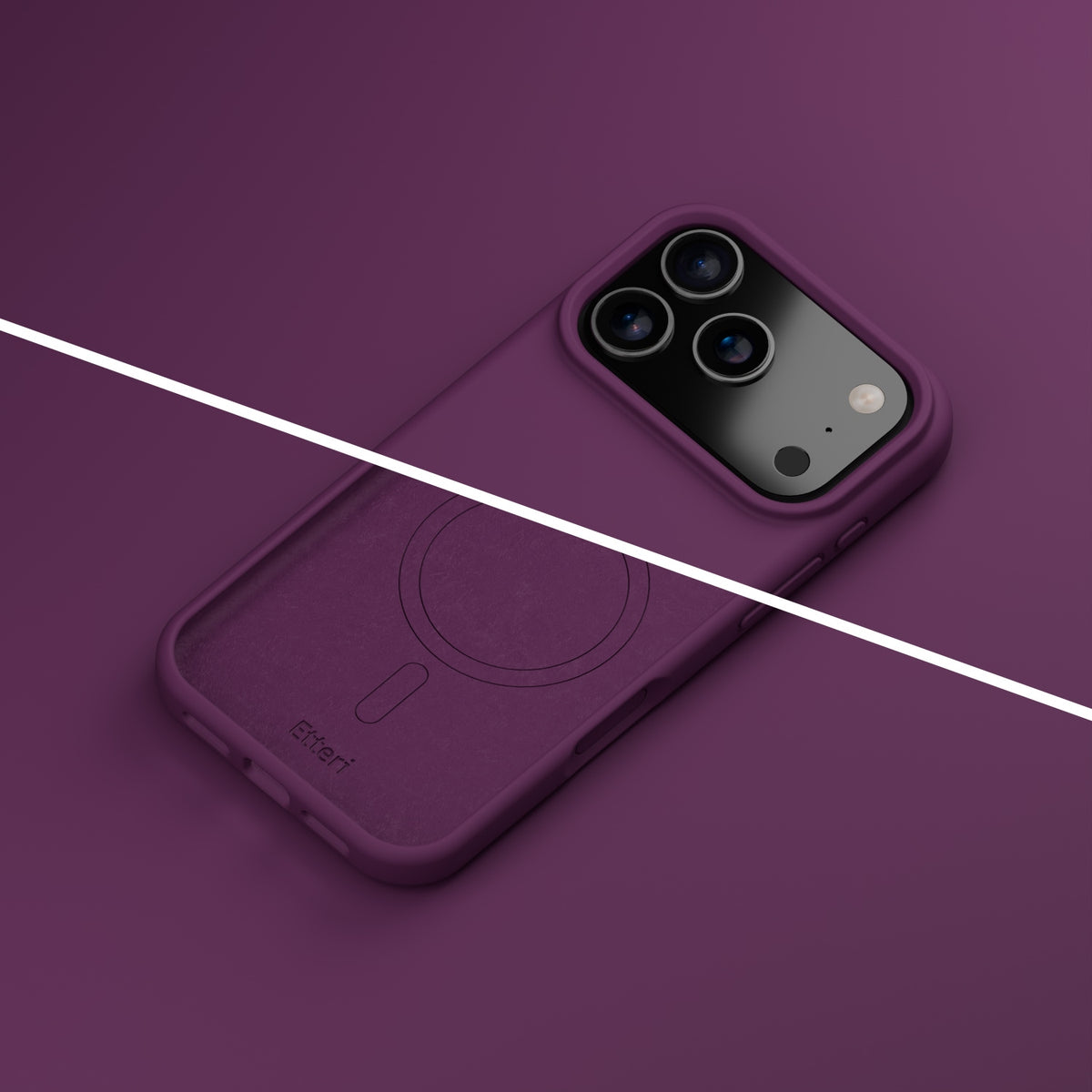 Etteri Silicone Mag case for iPhone 17 Pro / 18 Pro 6,3'' dark cherry