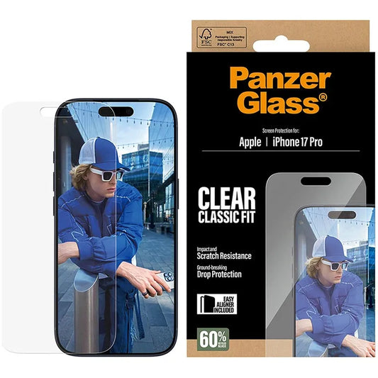 Panzerglass til iPhone 17 Pro - inkl EasyAligner