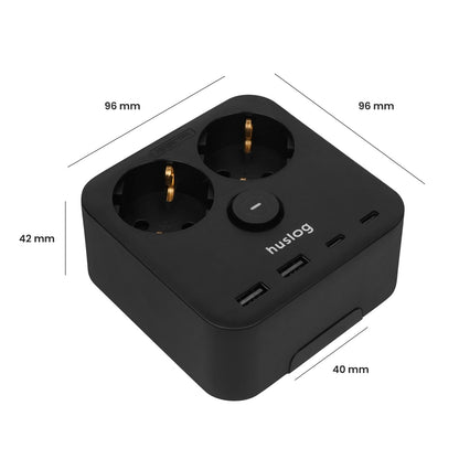 Streymstikk Power Dock við 2 x USB-A / 2 x USB-C / 2 x streym - NÝTT