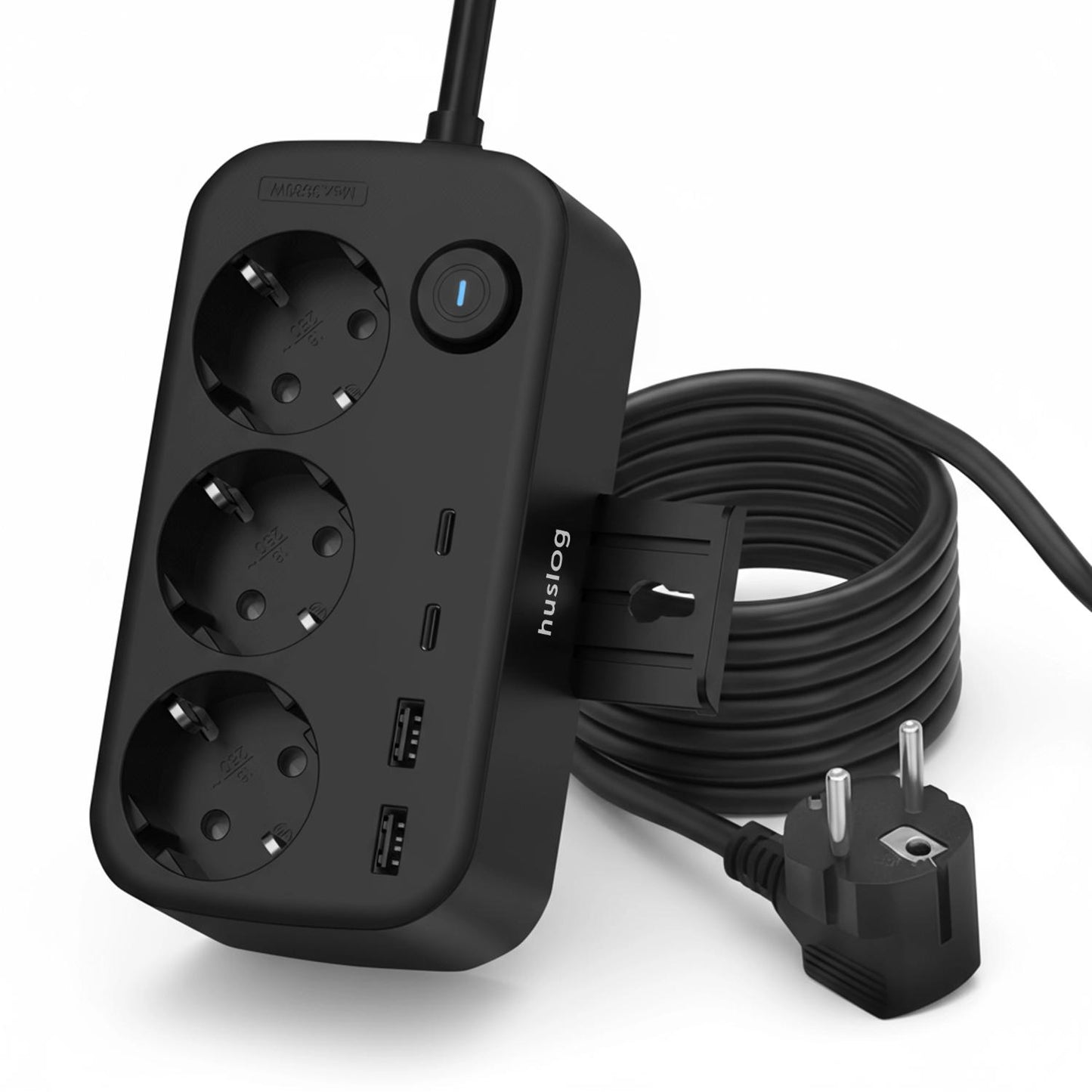 Streymstikk Power Oval við 2 x USB-A / 2 x USB-C / 3 x streym - NÝTT