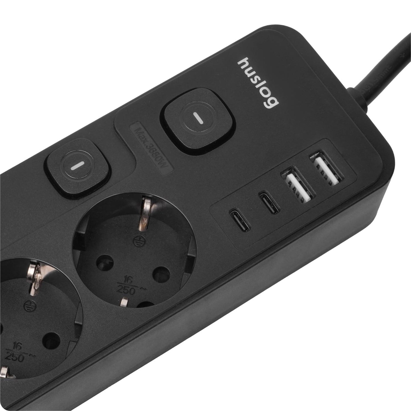 Streymstikk Power Zone við 2 x USB-A / 2 x USB-C / 4 x streym - NÝTT