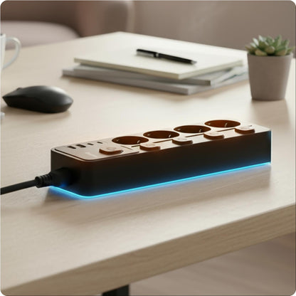 Streymstikk Power Zone við 2 x USB-A / 2 x USB-C / 4 x streym - NÝTT