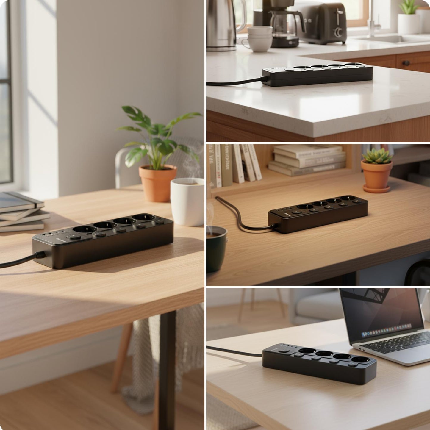 Streymstikk Power Zone við 2 x USB-A / 2 x USB-C / 4 x streym - NÝTT