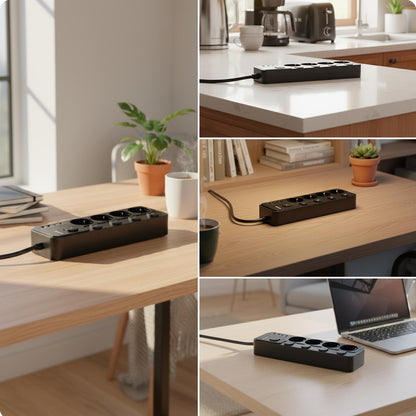 Streymstikk Power Zone við 2 x USB-A / 2 x USB-C / 4 x streym - NÝTT