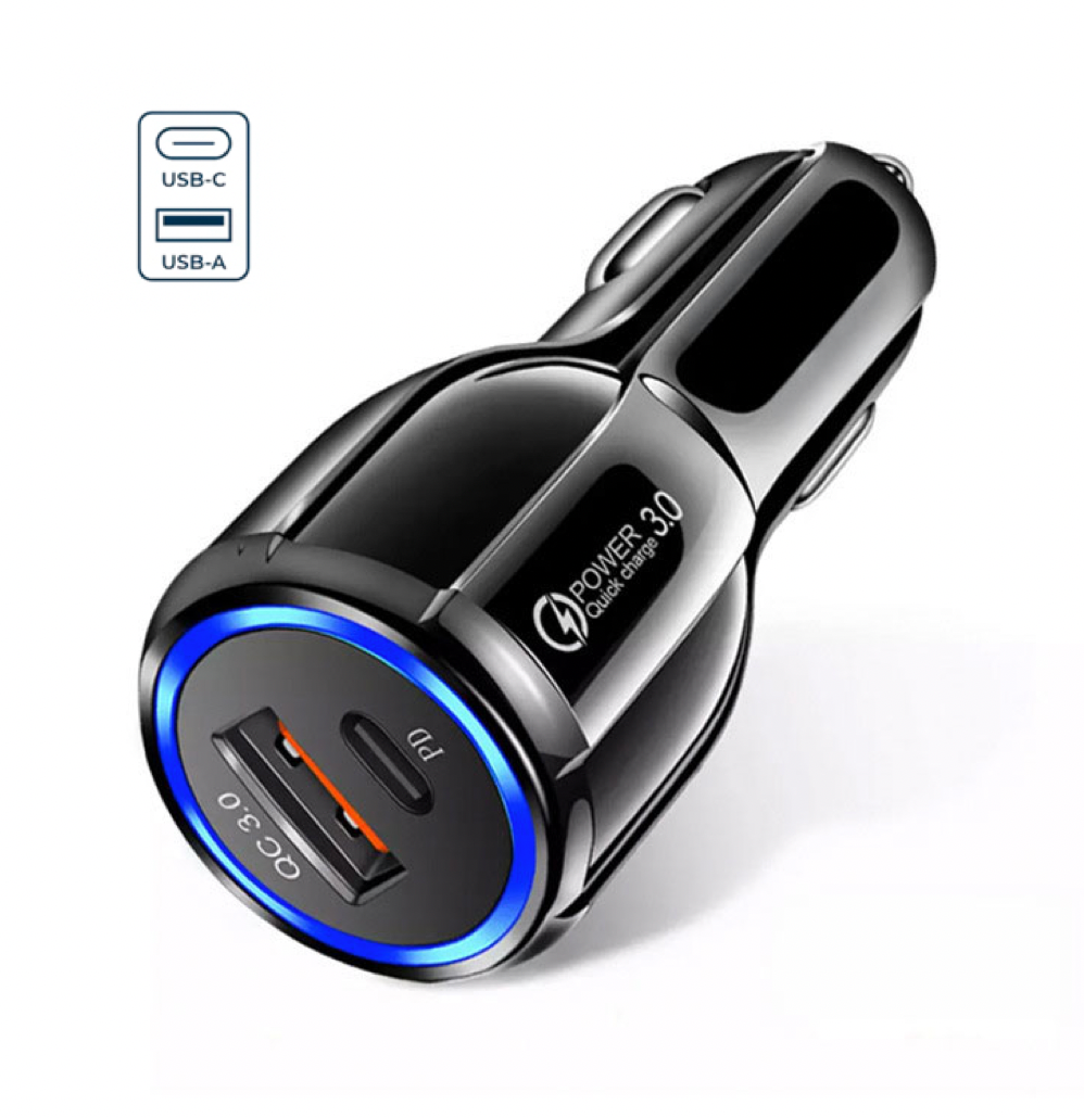 Xceed bil løðari 38W við USB-A og USB-C - NÝTT