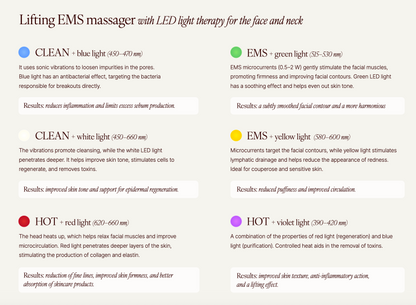 Marielle EMS andlits massager við LED-ljósterapi - NÝTT