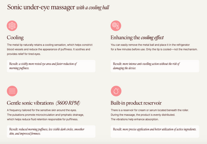 Marielle Sonic Eye Massager við vibratión - NÝTT