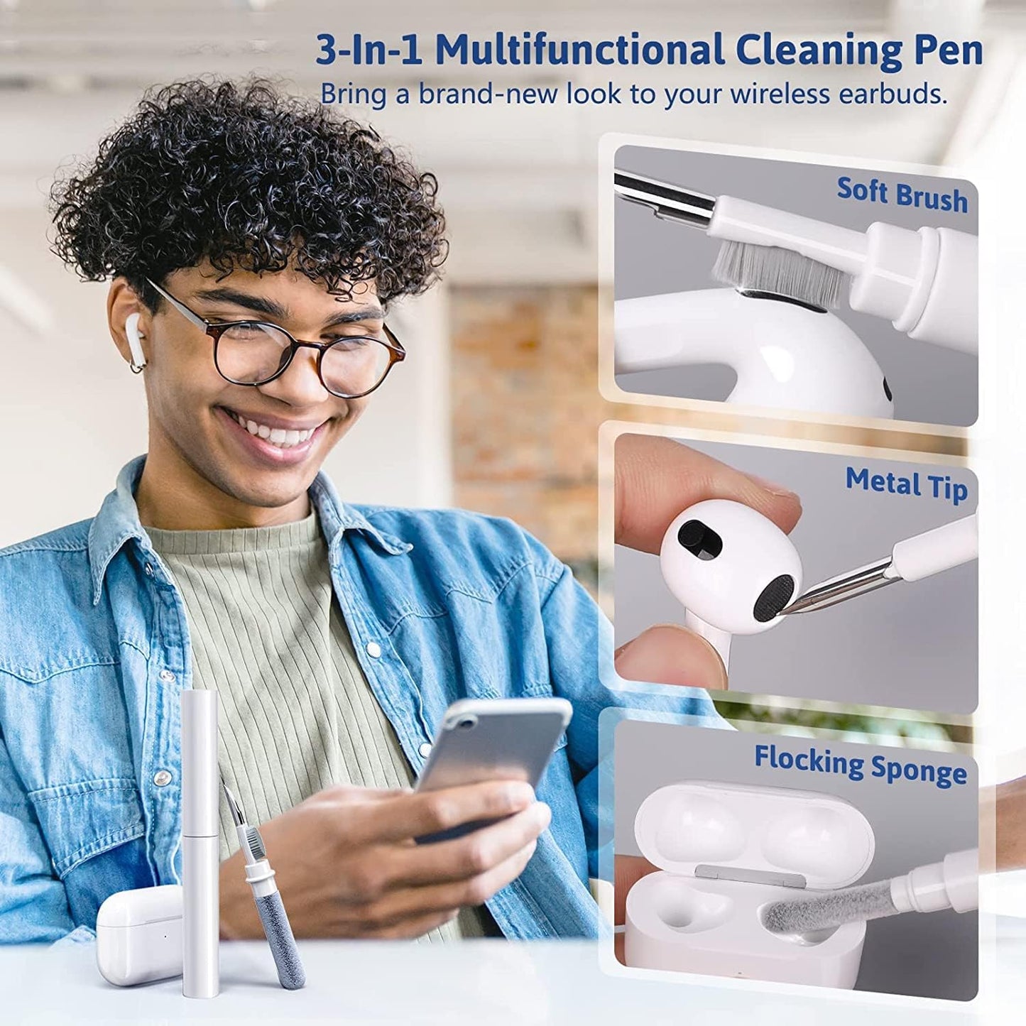Multi Cleaning Pen til headset - NÝTT