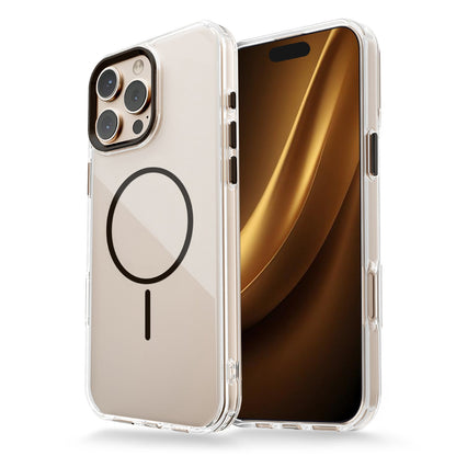 Thin Clear Mag Case til iPhone 17 røðina - Black - vel tína telefon