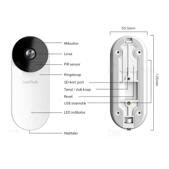 Laxihub BellCam Full HD Video Doorbell - NÝTT