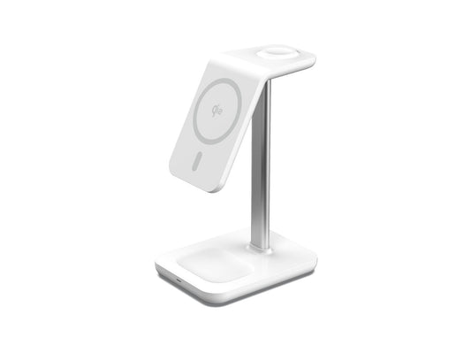 Dokkstøð 3 í 1 tráðleys løðing Qi2 - 15W - NÝTT