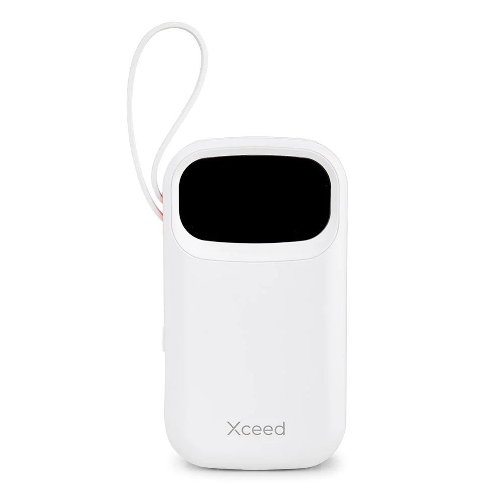 Powerbank 20.000mAh við innbygdum kaðalum - NÝTT