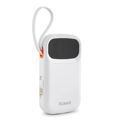 Powerbank 20.000mAh við innbygdum kaðalum - NÝTT