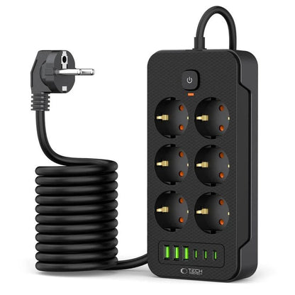Streymstikk 2 metrar við 3 x USB-A / 3 x USB-C / 6 x streym - NÝTT