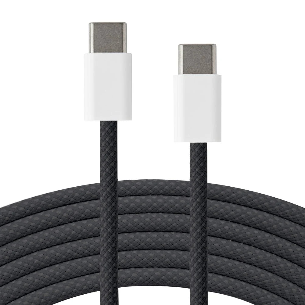 USB-C til USB-C kaðal PD 60W - 2 metrar - Black