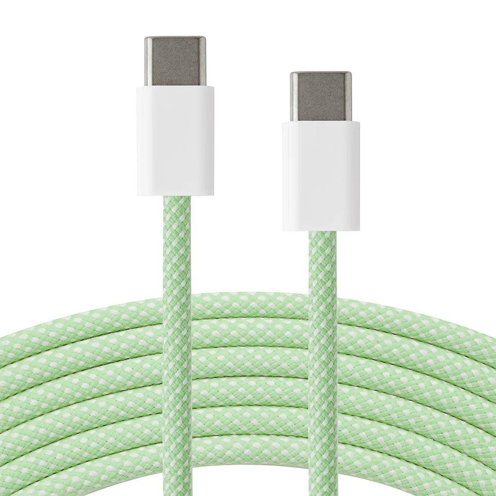 USB-C til USB-C kaðal PD 60W - 2 metrar - Green