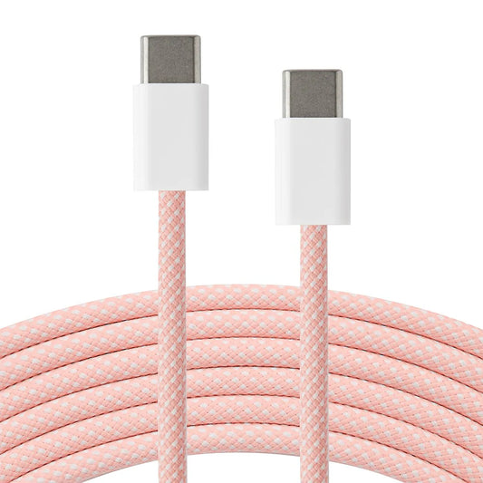 USB-C til USB-C kaðal PD 60W - 2 metrar - Pink
