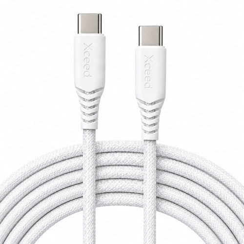 USB-C til USB-C kaðal PD 60W - 2 metrar - White