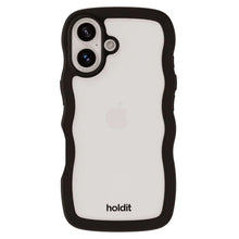 Indlæs billede til gallerivisning Cover til iPhone 16 - Wavy Black Transparent
