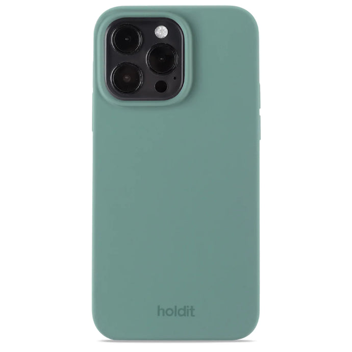 Cover til iPhone 14 Pro Max - Soft Touch Silikone Case - Moss Green