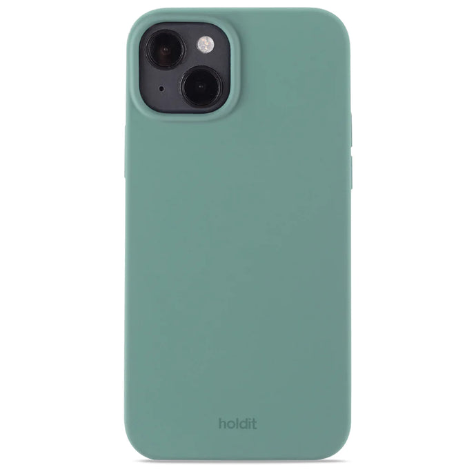 Cover til iPhone 14 Plus - Soft Touch Silikone Case - Moss Green