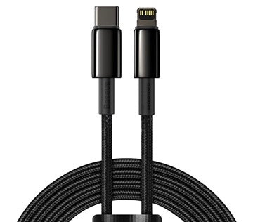 USB-C til Lightning kaðal - svartur - 2 metrar - 20W