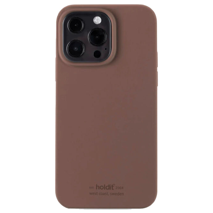 Cover til iPhone 13 Pro - Soft Touch Silikone Case - Dark Brown