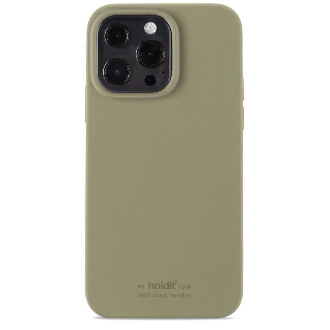 Cover til iPhone 13 Pro Max - Soft Touch Silikone Case - Khaki Green